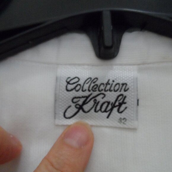 Vintage, Cotton Poplin Lace Blouse Button Down , long sleeve - Picture 7 of 15